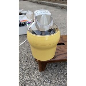 Cook's Essentials Electric Ice Cream Maker Yellow White